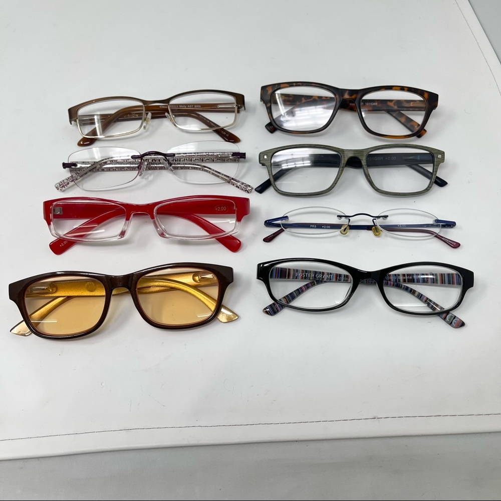Reading glasses  8 pieces All strenght  +2.00